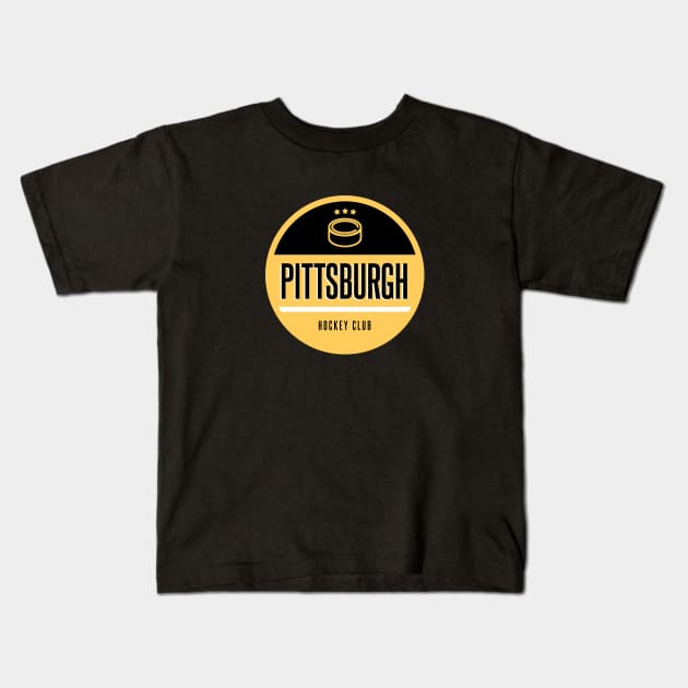 Pittsburgh hockey club Kids T-Shirt by BVHstudio